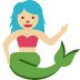 🧜🏼‍♀️ mermaid: medium-light skin tone display on Twitter